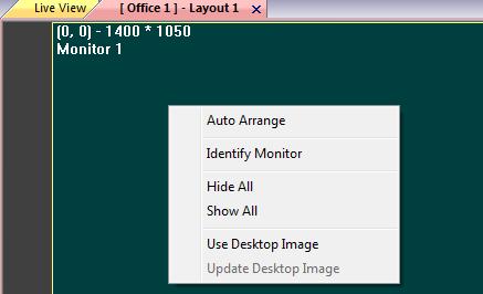 8. Right-click the space of a monitor to access the following features: Figure 8-26 Auto Arrange: See Automatic adjustment in step 7.