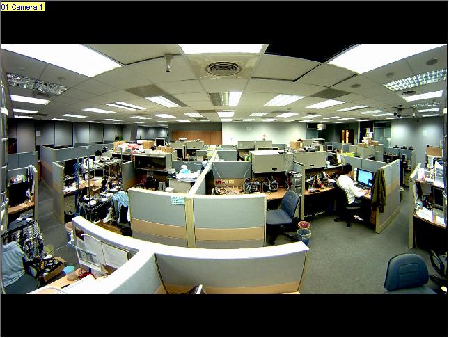 Fisheye Settings: Figure 8-43 Wide View: Increases the height of the 180 degree view
