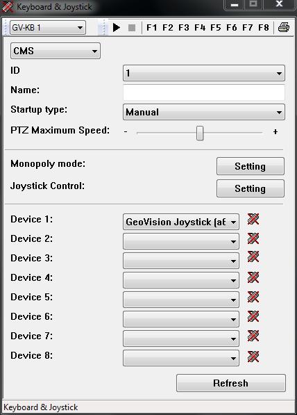 Appendix B. PTZ Control Using GV-Joystick and/or GV-Keyboard You need to run the following program in the background when using the GV-Joystick and/or GV-Keyboard to control PTZ.