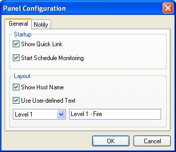 7.5 Configuring the I/O Central Panel On the panel toolbar, click the Configure button (No.1, Figure 7-2) and select Panel Setting. This dialog box appears.