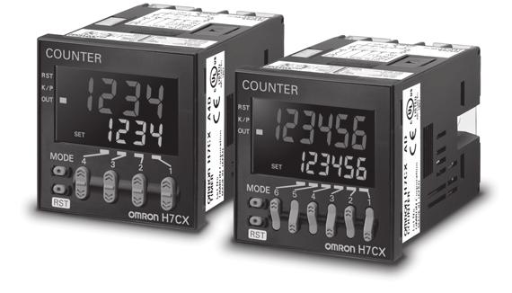 Multifunction Counter/Tachometer (DIN 48 48) H7CX Series CSM_H7CX_DS_E_2_1 DIN 48 x 48 Multifunction Counter/Tachometer with a Bright, Easy-to-view Negative Transmissive LCD.