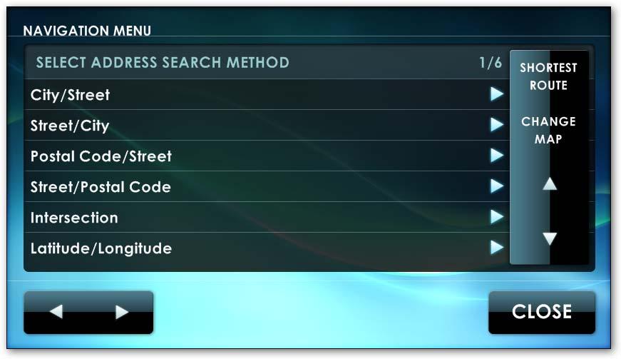 Figure 4-20: New Address You are able to change your address search mode by tapping the "Mode" button.