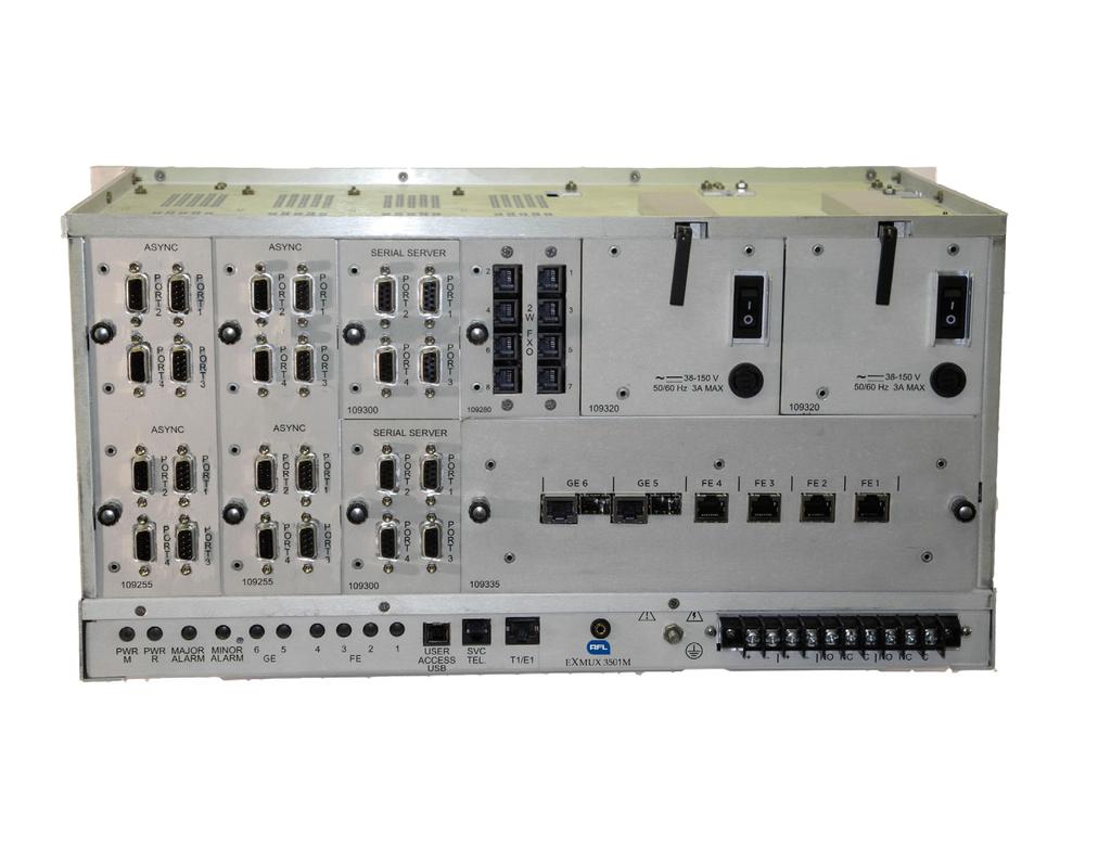 Interface Dual Redundant Power Inputs exmux 3501 Chassis Interface Overview LAN & WAN Interfaces Protection Interfaces (C37.