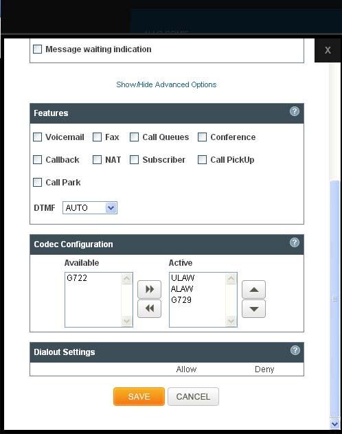 IP/PRI/FXS/BRI PBX- Setting up features 1. Extension Number: This is usually the SIP user ID in the IP phone or ATA 2. First Name: Enter the First name of the user 3.