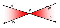 Linear Pair two adjacent angles whose non-common sides are opposite rays (or form a straight angle) * DAC and BAC are a linear pair *linear pairs are supplementary Vertical angles a pair