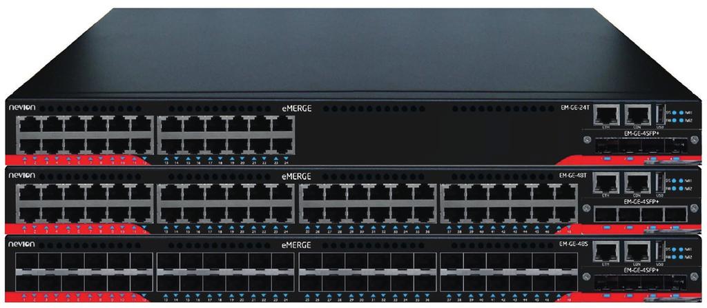 datasheet VikinX emerge EM-GE Next generation IP media routers As part of Nevion s VikinX product line of broadcast audio and video routers, VikinX emerge is a series of next generation Ethernet