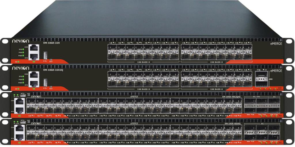 datasheet VikinX emerge EM-10G-40G-100G Next generation IP media routers As part of Nevion s VikinX product line of broadcast audio and video routers, VikinX emerge IP media routers is a series of