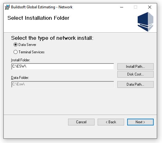 Installation Guide 20 6. Select the Network Type you require.