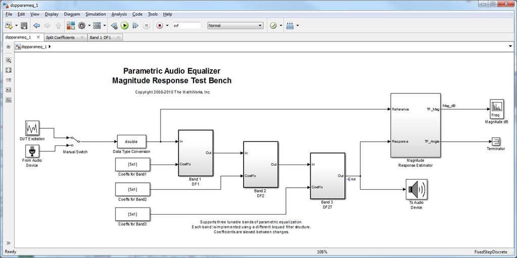 Exercise: Parametric Audio Equalizer Run a signal processing algorithm