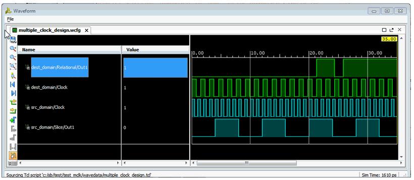 Multiple Independent Clocks Hardware Design To add a signal to the Waveform viewer, you right click on the signal in the model and select Xilinx Add To Viewer.