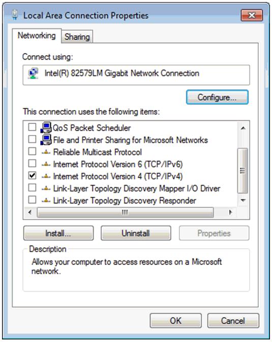 Chapter 5: Using Hardware Co-Simulation As shown below, enable Internet Protocol