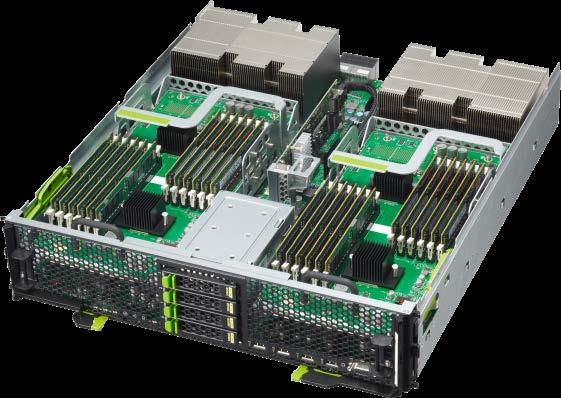 Up to two s, 24 sets of memory modules (48 modules), one RAID card, four 2.5-inch internal hard disk drives (HDDs) or internal solid state drives (SAS-SSDs) can be installed on an SB.
