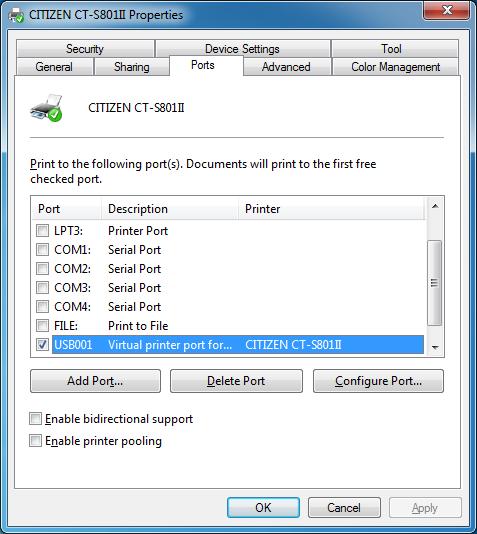 11.2 Enable/Disable Bi-directional Communication Turn the printer on while printer and PC are connected.