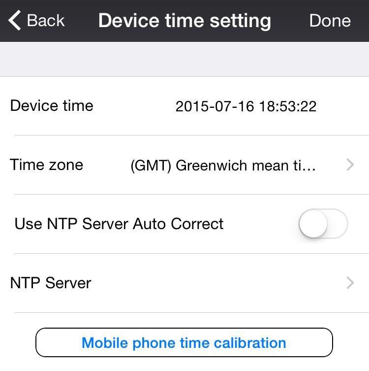 tab. Device Time Setting Set the date and time according to