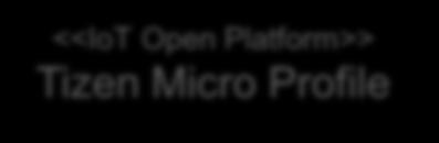 Tizen Micro Profile Part II. Tizen Micro Profile Tizen profile for developing IoT device which has application framework and exposes APIs, that allows to add IoT services.