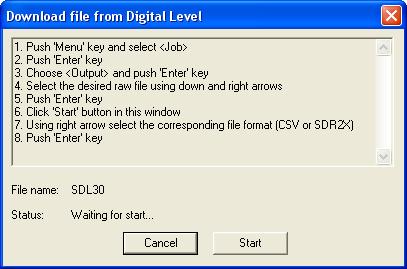 Importing Files from a Memory Card Figure 4-11. Import File from Sokkia Digital Level Importing Files from a Memory Card Most Topcon devices contain internal memory cards.