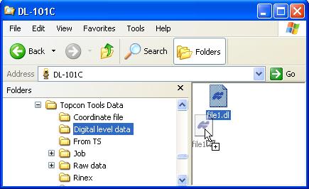 Using Windows Explorer to Import Files from a Device For Topcon Digital Level For Sokkia