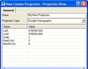 Adding a Custom Projection Table 5-13. Projection Types Projection Type and Editable Settings Transverse-Mercator A cylindrical projection of the Earth rotated at 90 relative to the equator.