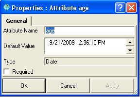 The value is saved in the file and with the attribute to be selected for other attributes with the same name 4. All these dialog boxes contain the Required check box.