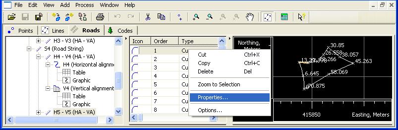 To perform any operation, right click the desired elements and select the corresponding