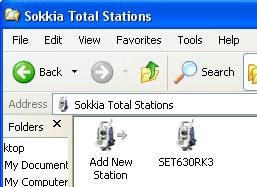 for communication with the Sokkia Total Station (Figure 2-2). Refer to the Sokkia Total Station s documentation for details. Figure 2-5.