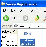 Setting up Topcon Link for Transferring Data Adding a Sokkia Digital Level Device Before Topcon Link or Windows Explorer can read data on a Digital Level, the device must be added to the directory. 1.