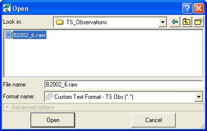 File Operations are added (will be added) to the list of TS observation formats for Open, Save As and Convert File dialog boxes. 2 3 4 5 6 7 Figure 3-8.