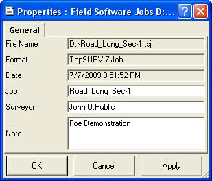 File Operations and Data Views Viewing and Entering File Properties The Properties dialog box is used for viewing and entering filespecific information.