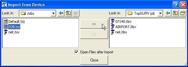 The file import progress displays. 7. If Open File After Import was selected, the import function closes and the file opens in Topcon Link. Figure 4-7.