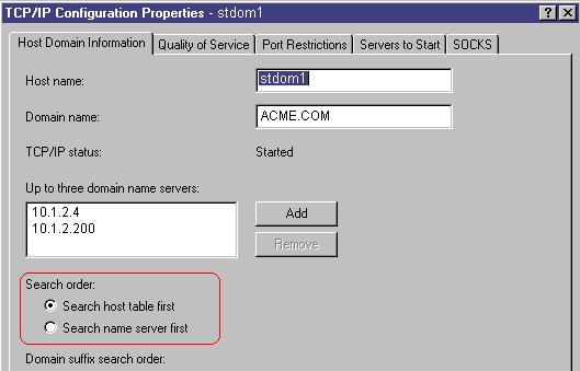 6. Click OK to add the entry to your server s host table. 7. Click OK to exit the TCP/IP Configuration Properties Window.