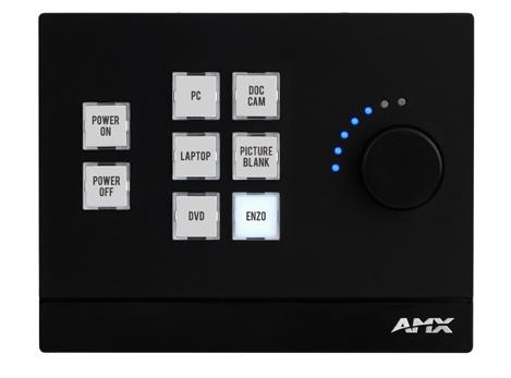 AMX's HydraPort provides a simple way to connect AV control, network and power directly from the conference table with an elegant form factor