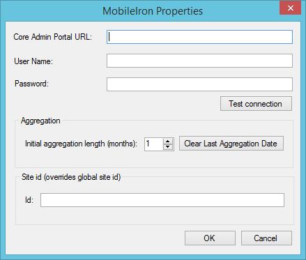 MOBILEIRON The MobileIron connector uses an API connection. 1. In the Core Admin Portal URL box, type the URL to the MobileIron Core Admin Portal. EXAMPLE https://de.mobileiron.net/snowsoftware 2.