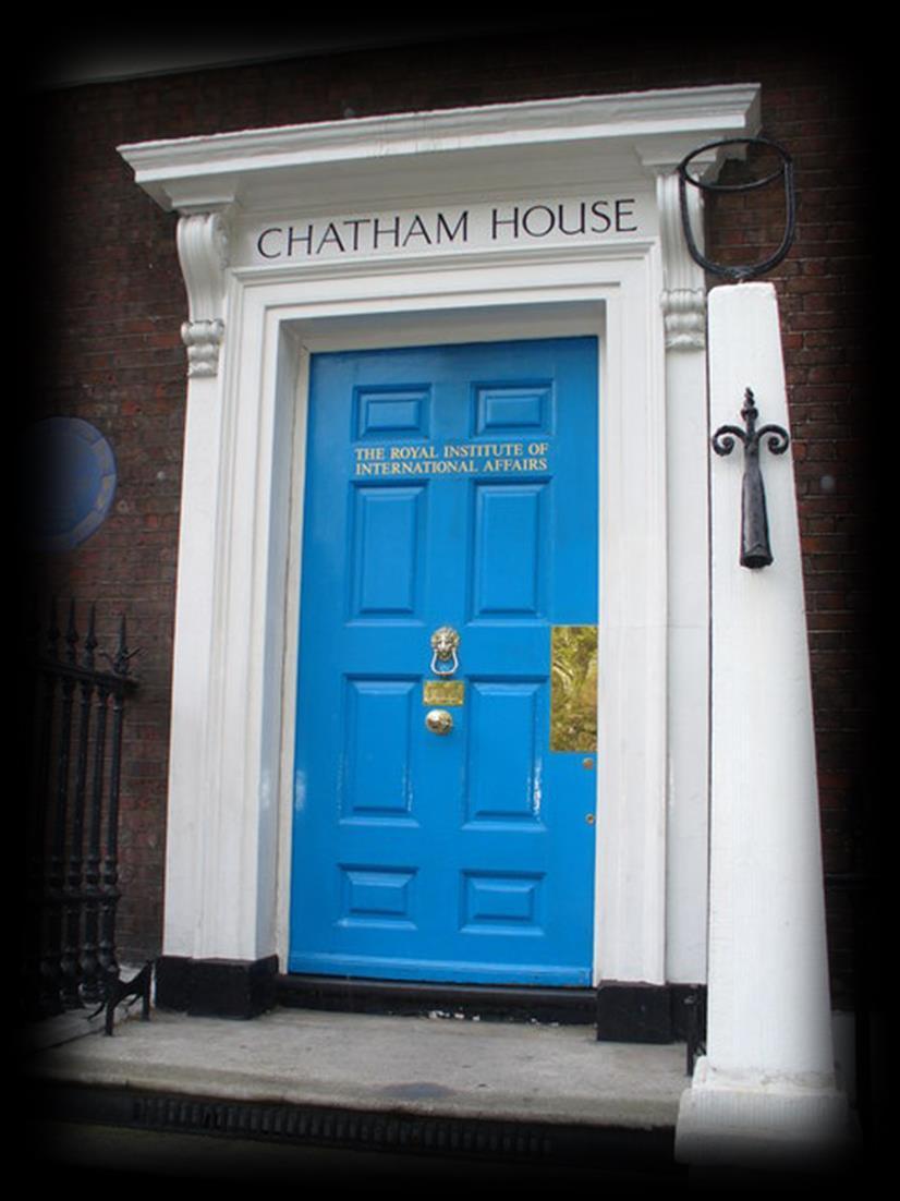 Chatham House Rules Participants are free to