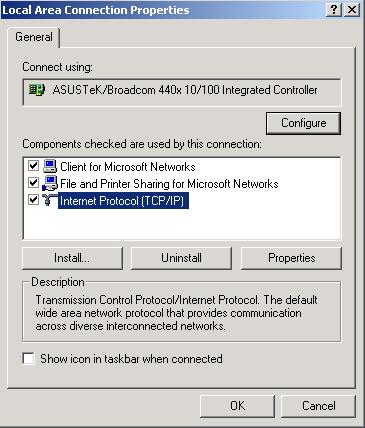 In the Local Area Connection Status window click
