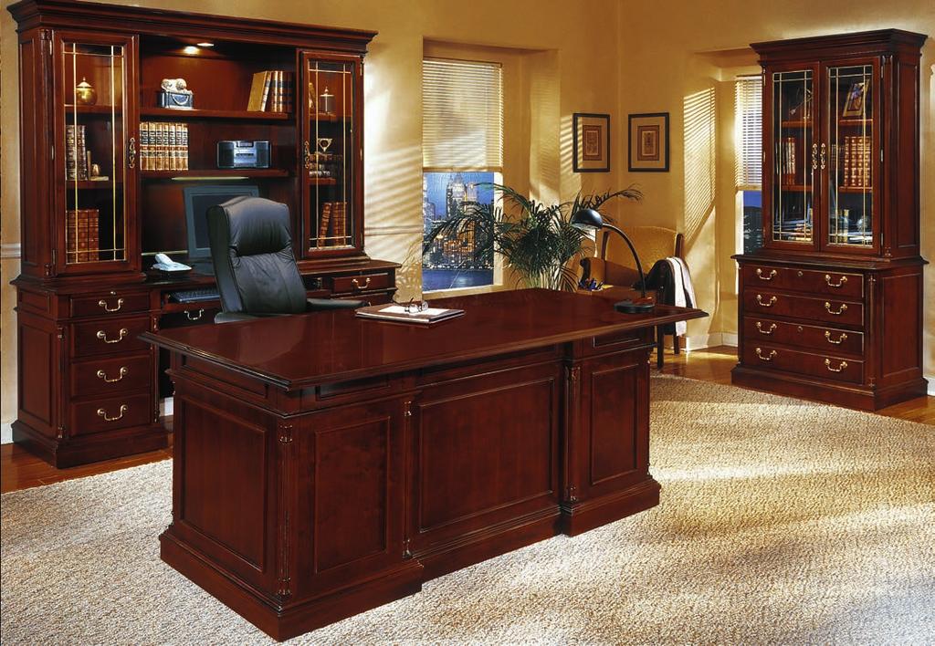 Mirroring the looks of early American stateliness, the Keswick collection is a distinguished addition to any office.