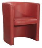 Leather tub chair,