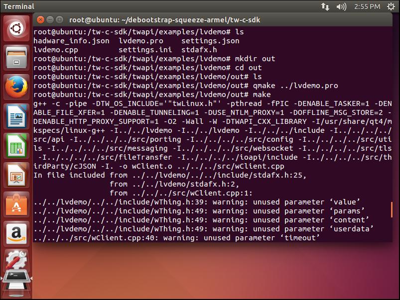 2. Open a terminal in Ubuntu and type the following to gain root access: sudo su: Above: Ubuntu terminal window. 3.