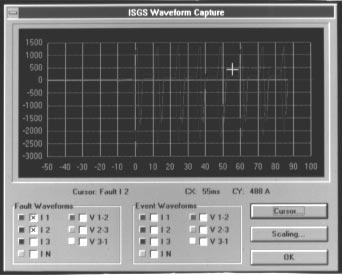 The relay automatically samples and captures waveform sets and stores the information in a buffer allowing you to freeze and retrieve waveform data on your PC.