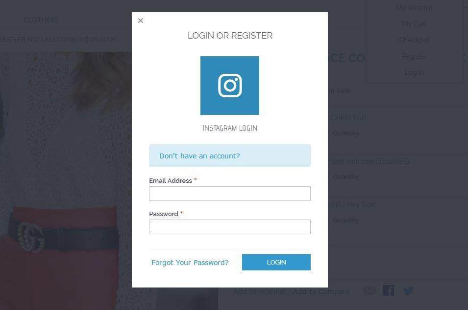 The other option for your customer to link their Instagram account would be to use Mageinn_SocialLogin module which is shipped together with Mageinn_Liketobuy.
