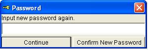 3. Click Change Password. The Password Window asks you to input the current password. Figure 48: Inputting Current Password 4. Type the current password, then click Current password.