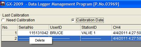 It is not possible to print any information when the Calibration Record/Bump Test Record view option is selected.