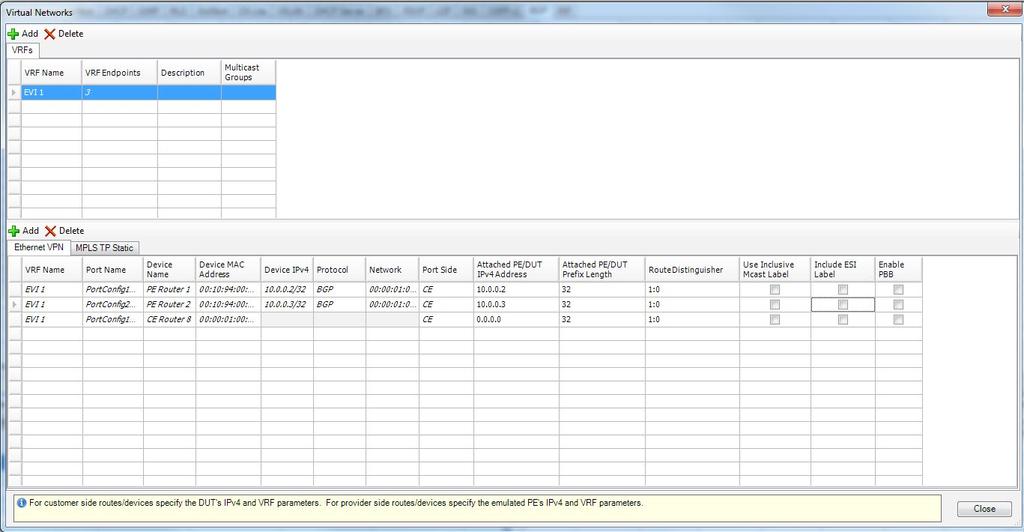 Add AD Router (Type1) with ESI by default it adds as Per ESI router and Per EVI 2.