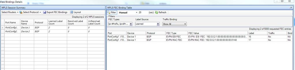 Steps to configure CE Side Please follow the same step as show in the above test. Traffic configuration Please follow the same step as show in the above test.