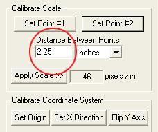 Click the Apply Scale >> button to set the new calibration value.