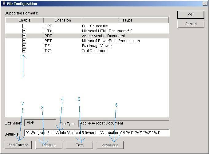 Input File Configuration The File Configuration program is integrated into Imager F2F and accessible by Option File Configuration. When FileConfig starts up it will look something like: 1.