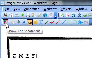 Annotations Show or Hide Annotations The Show/Hide Annotations icon enables you to hide or restore all annotations.