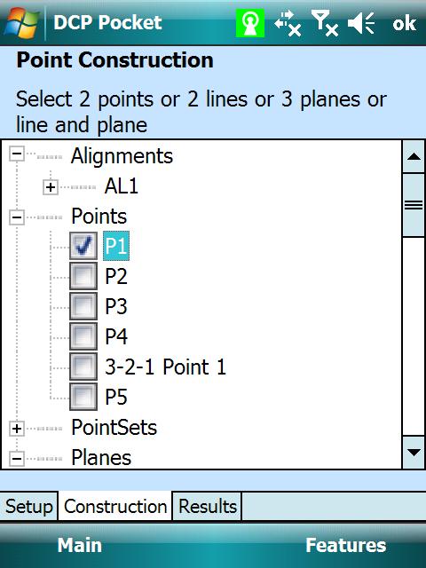 DCP Pocket Point Feature Construction The construction of Midpoints between Line-Line and Point-Point can be calculated with the Point Feature function: