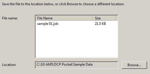 Select the files for data transfer to the workstation Select on the BT Device utility the Receive