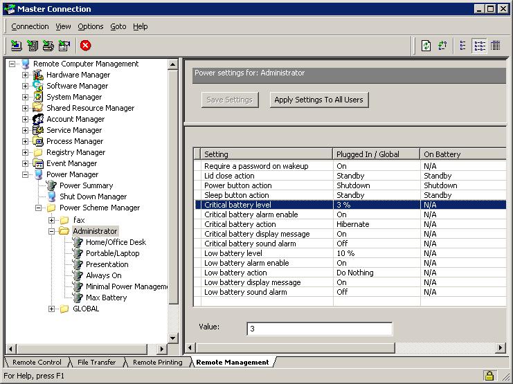 PC-Duo Master Guide Some power settings are user account-specific but are not defined in power schemes.