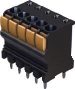 har-flexicon PCB terminal blocks, vertical with push-in-spring-cage termination for reflow soldering pitch 3.50 / 3.